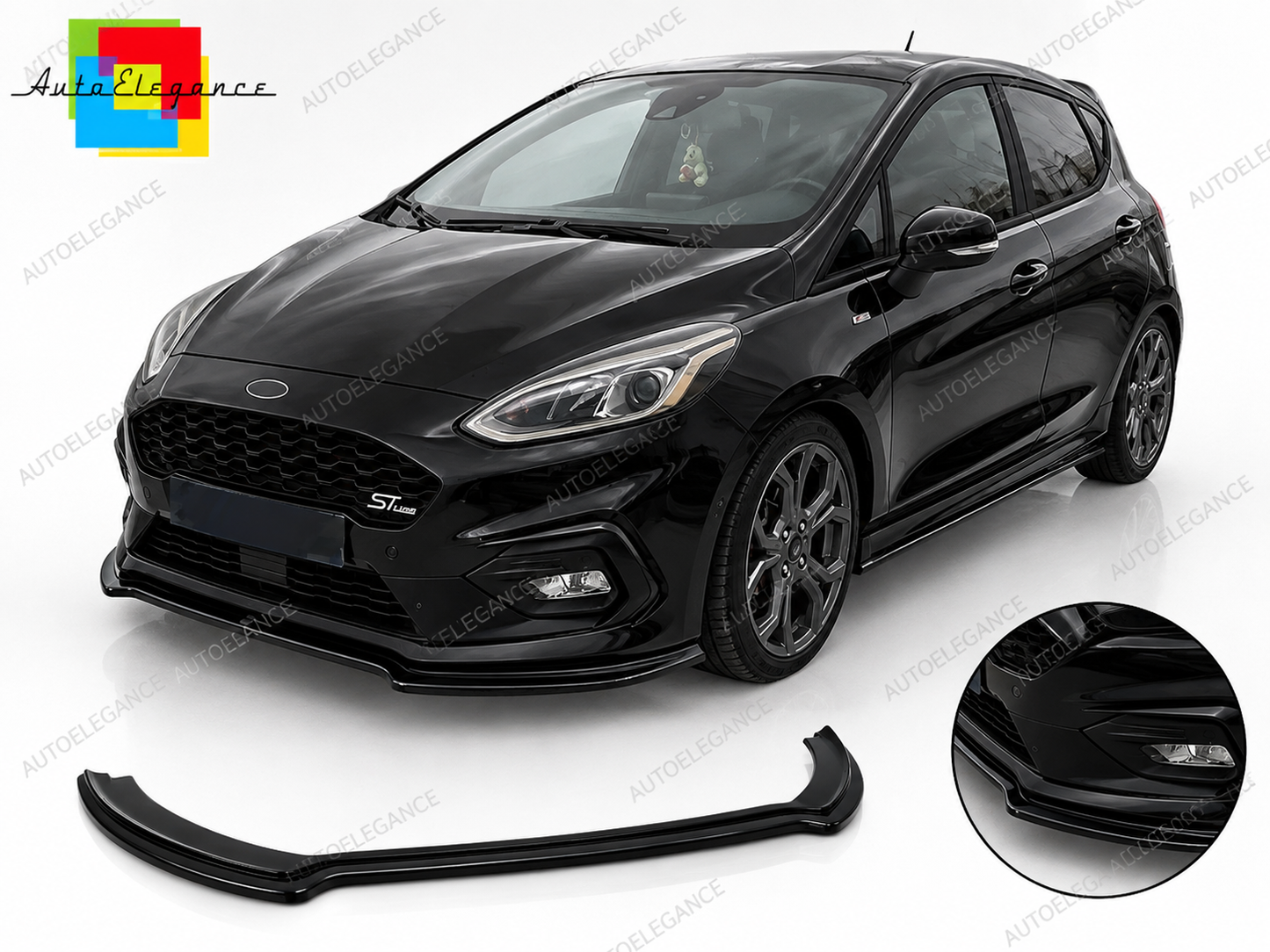 👉SPLITTER ANTERIORE FORD FIESTA MK8 ST ST-LINE 2017-2021 NERO LUCIDO👈
