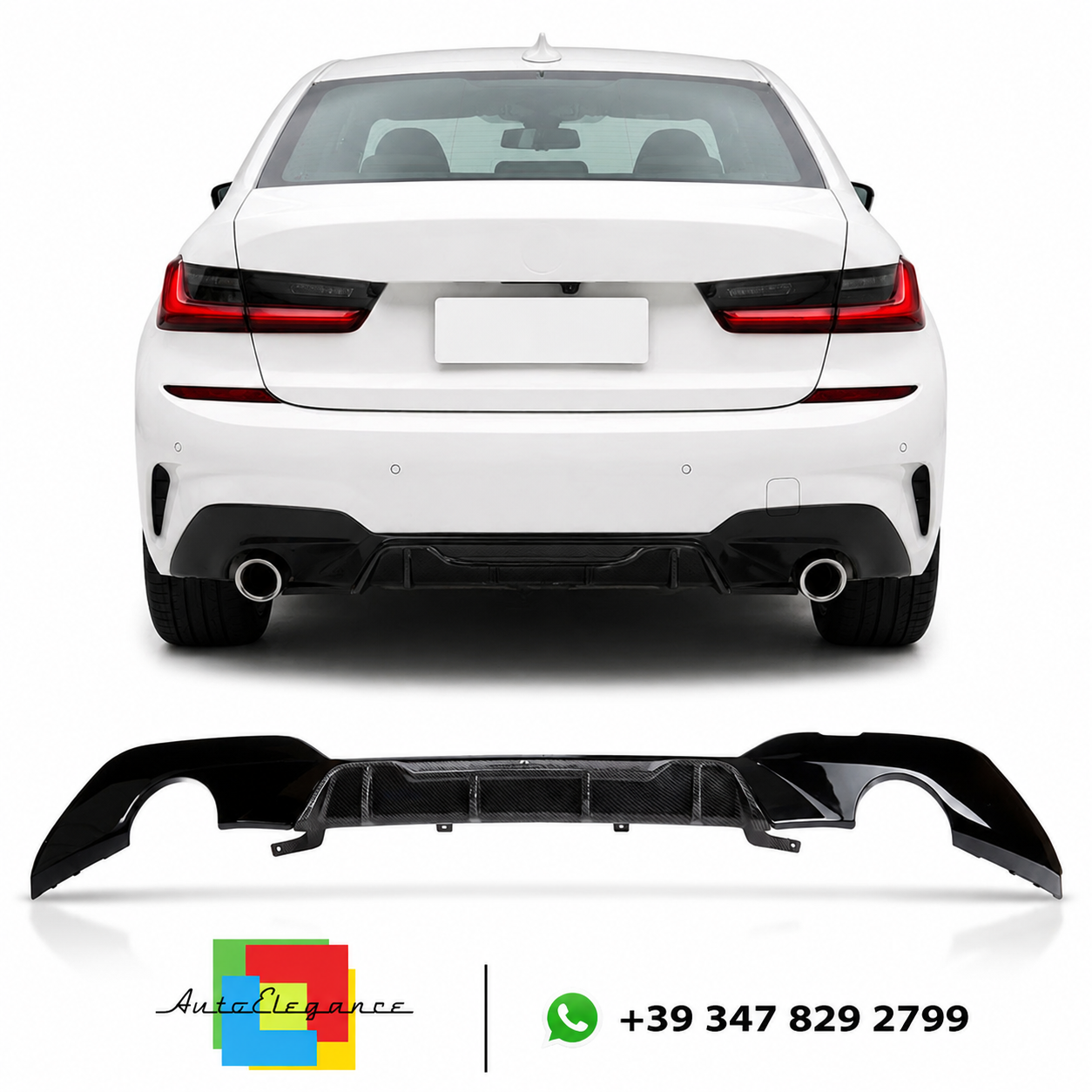 SPLITTER SUITABLE FOR VW GOLF 8 GTI GTD RLINE LOOK GLOSSY BLACK SPORTY DESIGN 