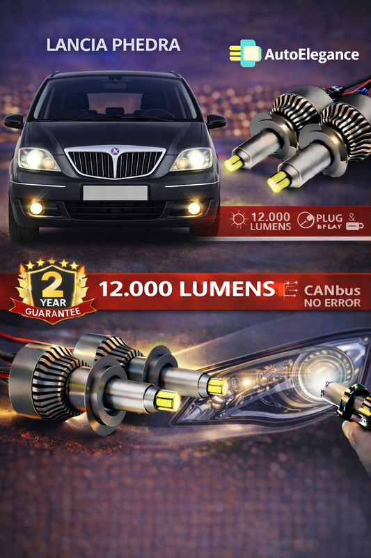 KIT LED Lancia PHEDRA ANABAGLIANTI H7 CANBUS Bianco 6500K 360 gradi.