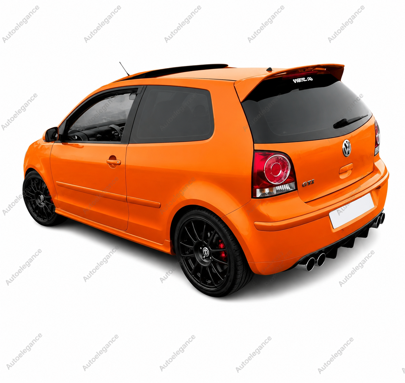 🔥ART.9928 SPOILER POStERIORE STILE OT NERO LUCIDO PER VW POLO MK4 9N OT 01-09🔥