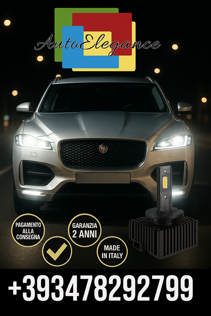 COPPIA LAMPADE D2S LED DA XENON A LED PER  JAGUAR F- PACE