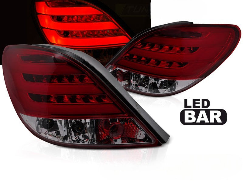 😎FARI POSTERIORI BARRA LED ROSSO FUMO ADATTO PER PEUGEOT 207😎