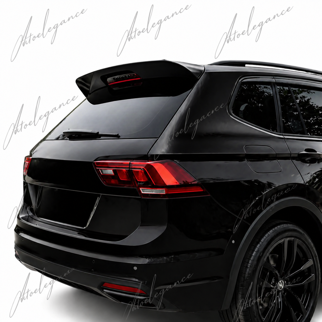 🔥ART.9728 SPOILER POSTERIORE PER TETTO VW TIGUAN NERO LUCIDO IN ABS / 16 -20🔥