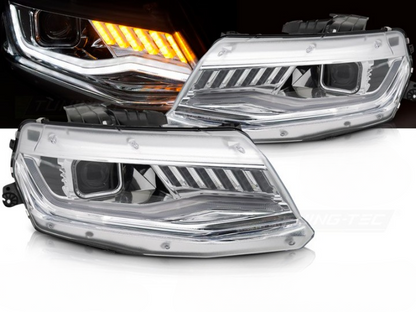 ART.5537   FARI  ANTERIORI CHEVROLET CAMARO 16-18 HID SEQ CHROME