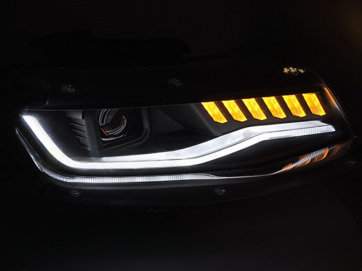 ART.5534 FARI ANTERIORI ADATTO PER CHEVROLET CAMARO 16-18 HID SEQ NERO