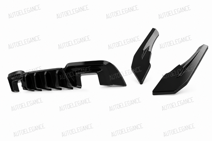 💕ART.10087 DIFFUSORE+FLAP LOOK RS3 AUDI A3 8V SLINE RESTYLING 17+NERO LUUCIDO💕