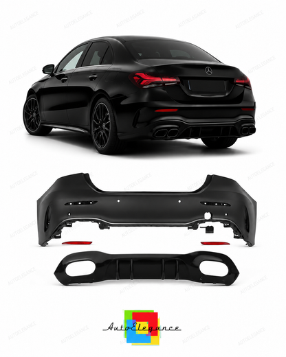 💕PARAURTI POSTERIORE PER MERCEDES CLASSE A V177 19-24 LOOK A45💕