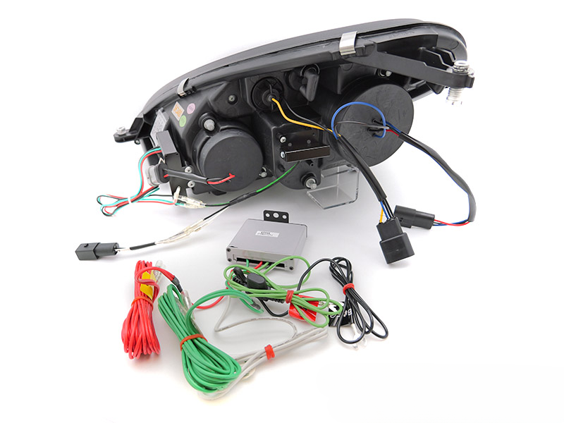 FARI ALLO XENO DRL NERO per MERCEDES R171 SLK 04-11