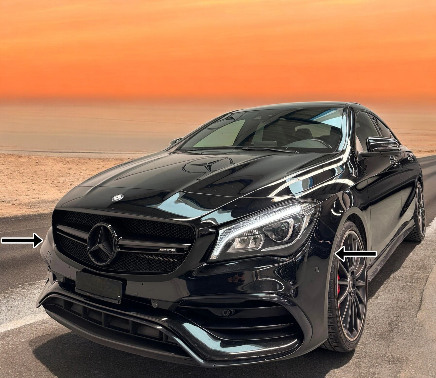 🔥Front bumper CLA45 AMG Look suitable for Mercedes CLA (C117) (2013-2019)🔥