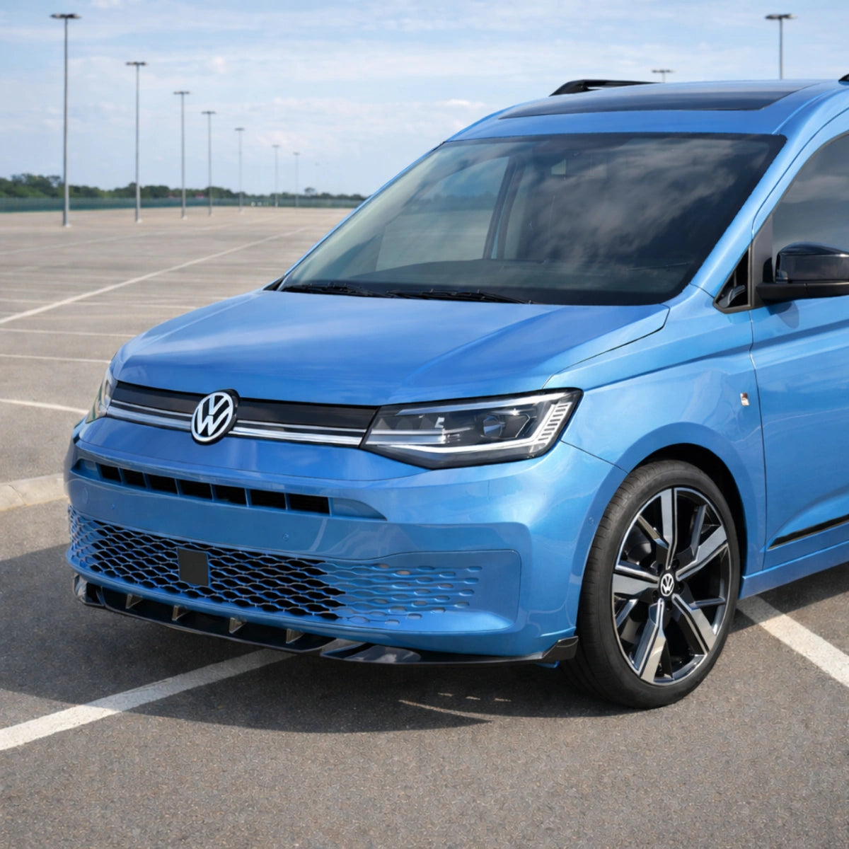 🔥ART.7678 SPLITTER ANTERIORE ADATTO PER VW CADDY Mk5 (2021+)🔥