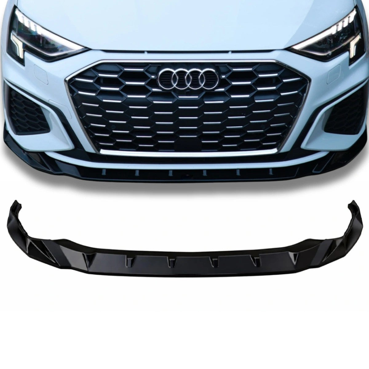 🔥ART.7691 SPLITTER ANTERIORE ADATTO PER AUDI A3 S-LINE 8Y FACELIFT (BERLINA)🔥