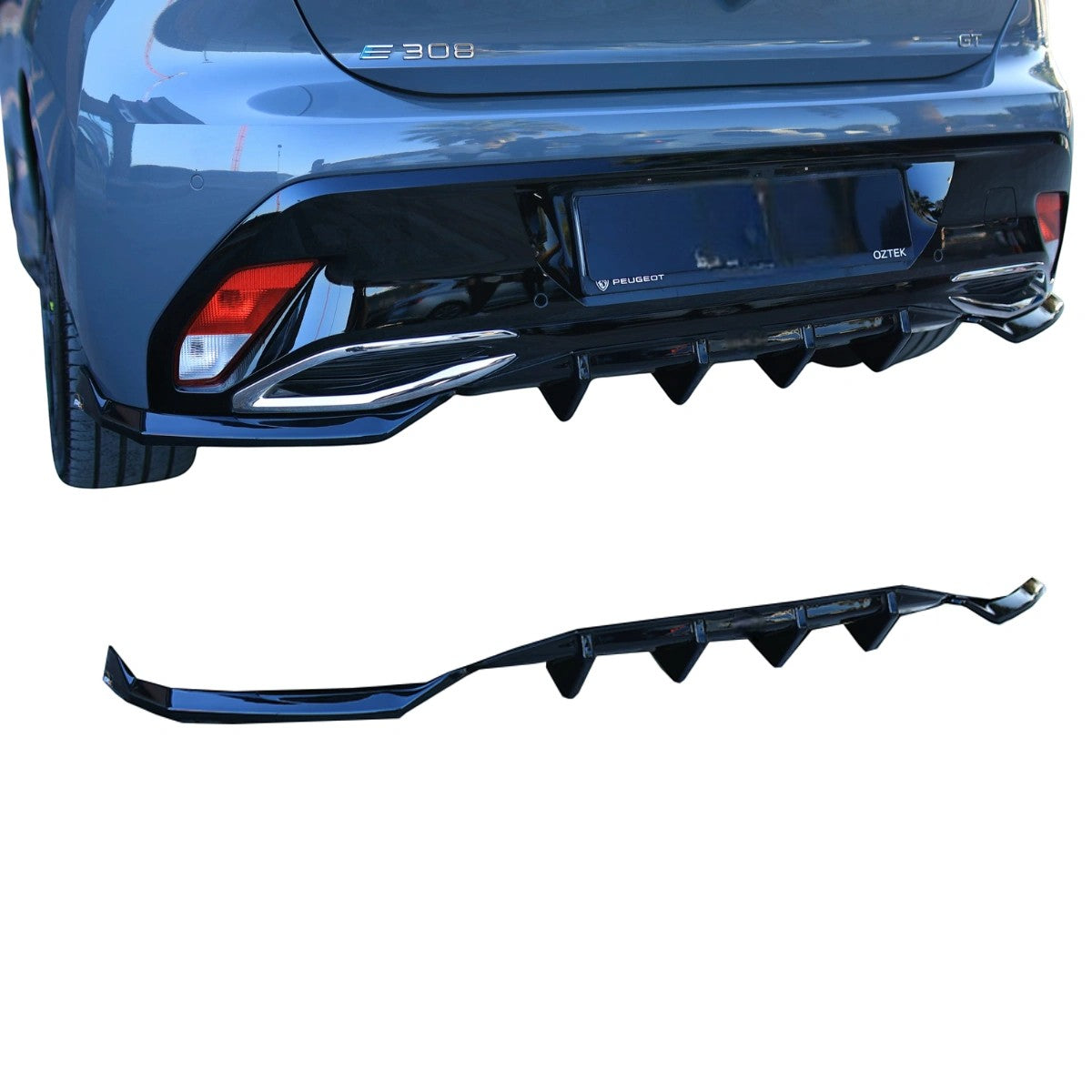 🔥ART.7733 SPLITTER LATERALE POSTERIORE ADATTO PER PEUGEOT 308 GT Mk3 (2021+)🔥