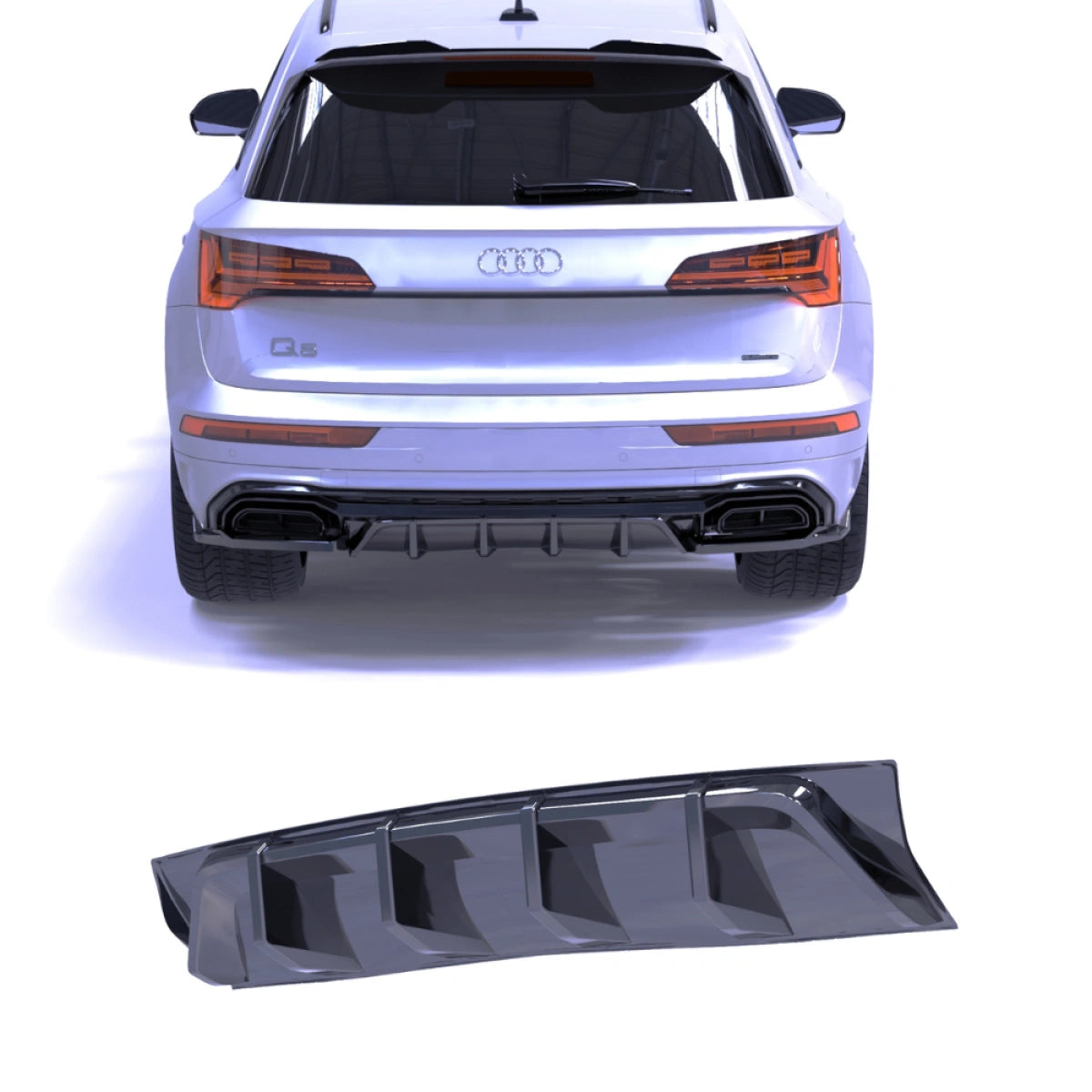 🔥ART.7828 DIFFUSORE POSTERIORE ADATTO PER AUDI SQ5 - Q5 S-LINE Mk2 2020-2024🔥