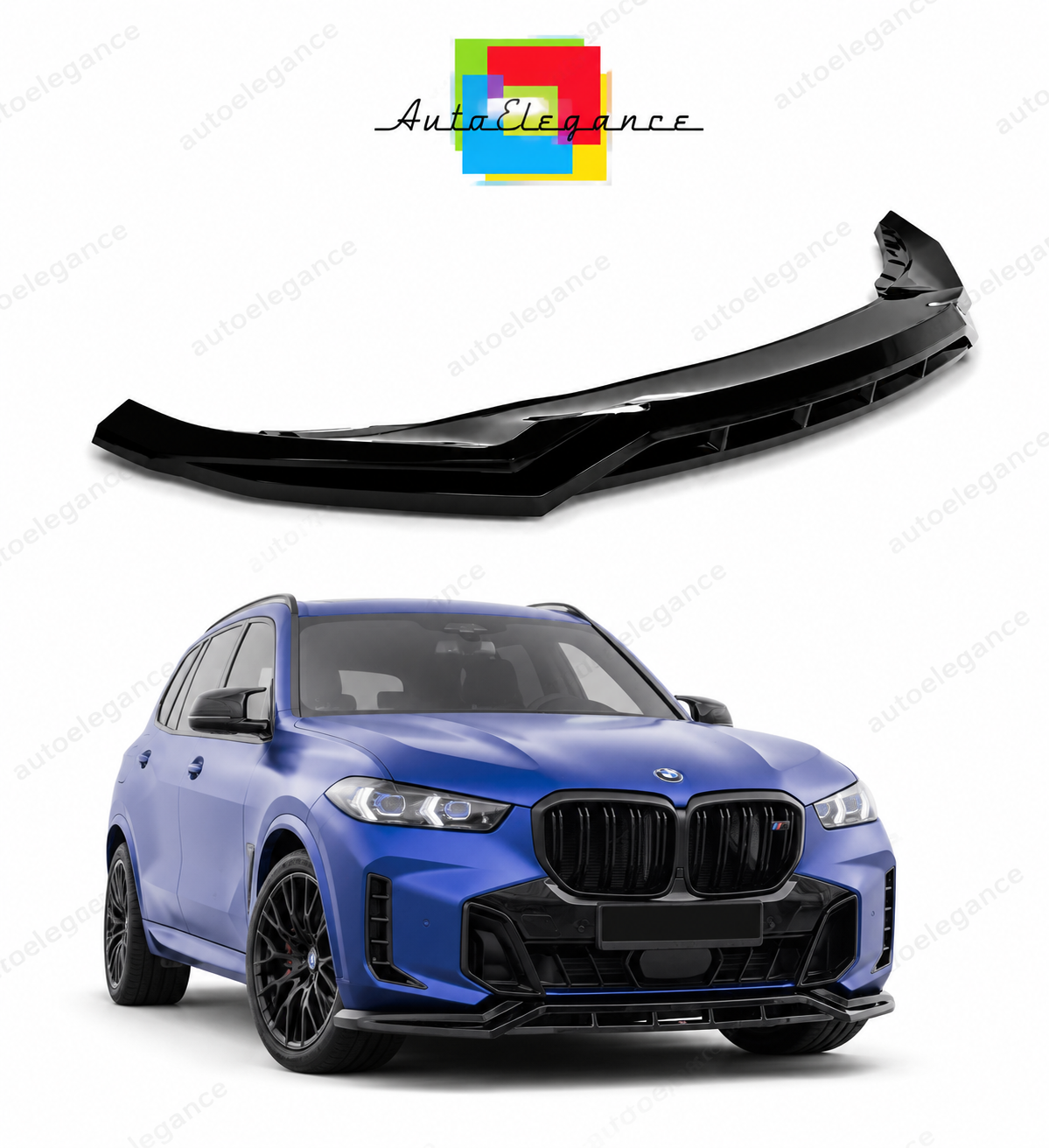 💕 Splitter adatto per  BMW X5 M-Pack G05 Facelift nero lucido 💕 (Copia)