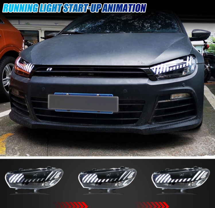 💕 FARI  ANTERIORI FULL  LED VW Scirocco 3 TSI TDI R 2009-2017 DRL💕