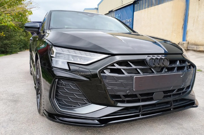 💕ART.9636 Splitter anteriore Audi S3 / A3 S-Line 8Y Facelift NERO LUCIDO💕