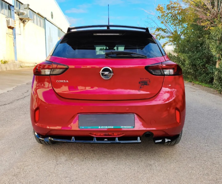 💕ART.9611  SPLITTER  POSTERIORI  Opel Corsa F  NERO  LUCIDO 💕