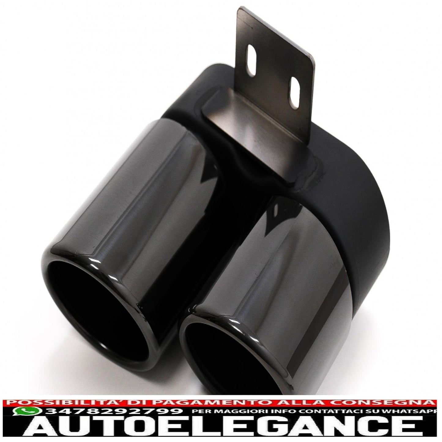 Punte marmitta di scarico adatte per bmw serie 5 f10 f11 (2011-2017) m5 lci design nero