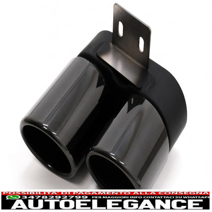 Punte marmitta di scarico adatte per bmw serie 5 f10 f11 (2011-2017) m5 lci design nero