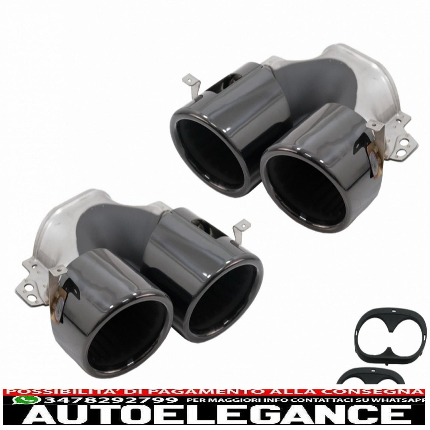 rear diffuser with black exhaust tips suitable for mercedes gle w167 suv v167 sport line (2019-up) gle53 design night package