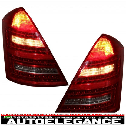 complete body kit suitable for mercedes-benz s-class w221 exhaust tips and led rear lights 2005-2011 (lwb) a-design