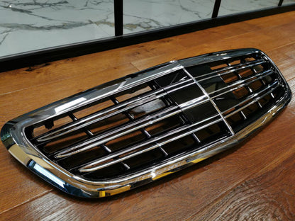 GRIGLIA ADATTA PER MERCEDES-BENZ CLASSE S W222 2014-2019 LOOK AMG CROMATA/NERA