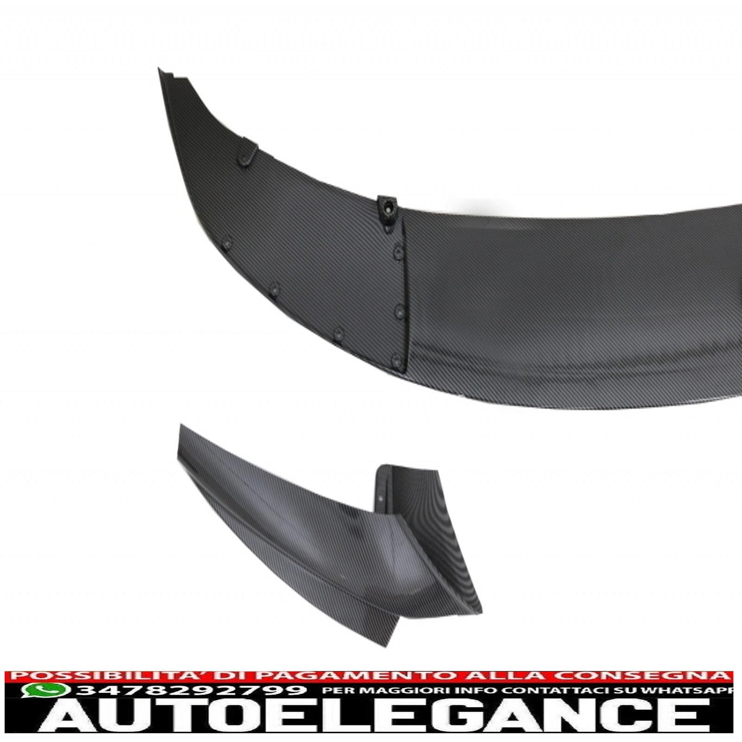 Rivestimento in carbonio per spoiler paraurti anteriore adatto per BMW Serie 5 F10 F11 (2011-2013) con coperture per specchietti Design M-Performance