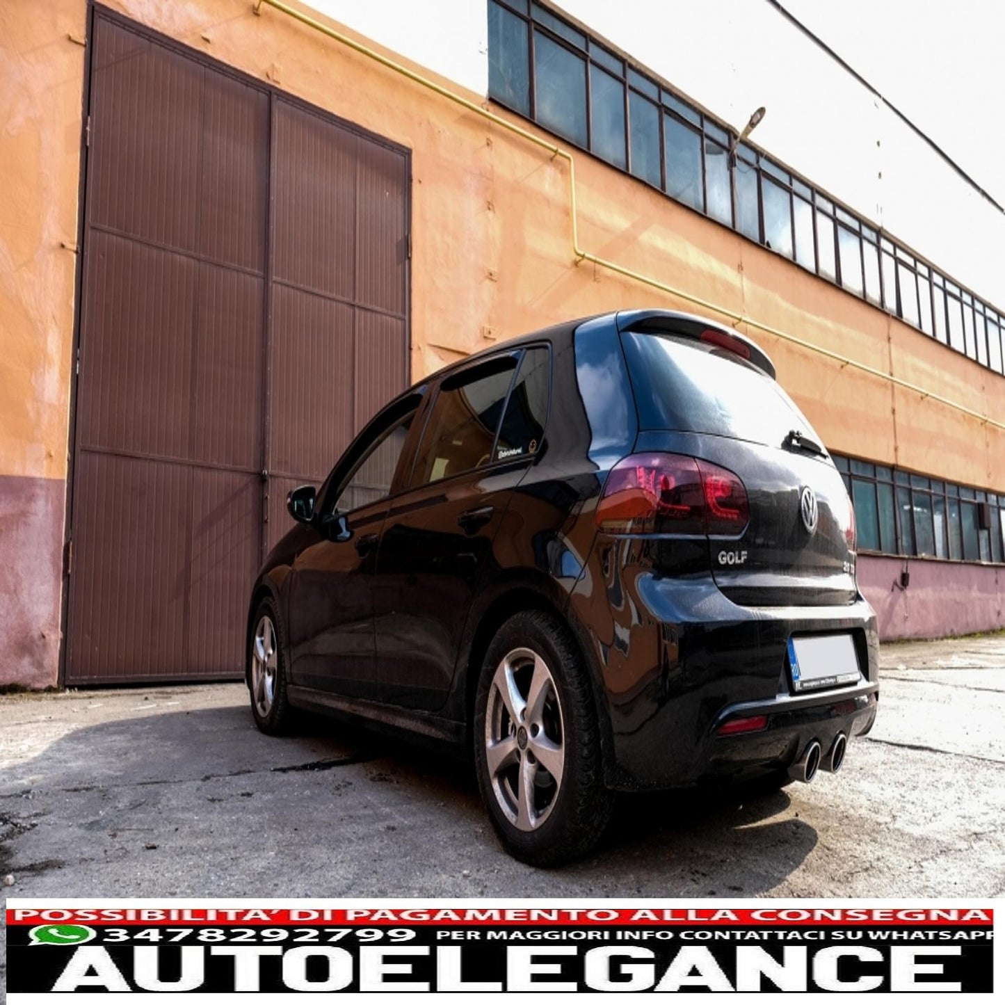 Rear bumper suitable for vw golf vi (2008 onwards) design r20 