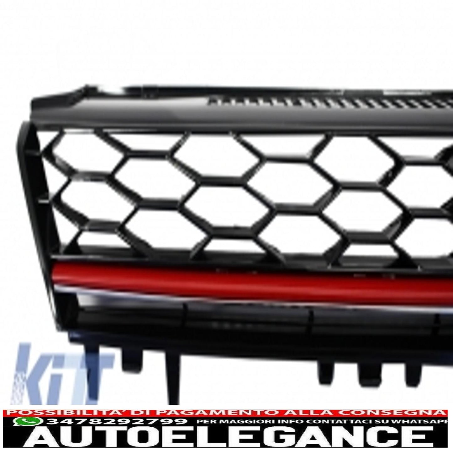 front bumper suitable for vw golf vii 7 5g (2013-2017) gti look with central grille 