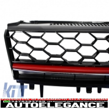 front bumper suitable for vw golf vii 7 5g (2013-2017) gti look with central grille 