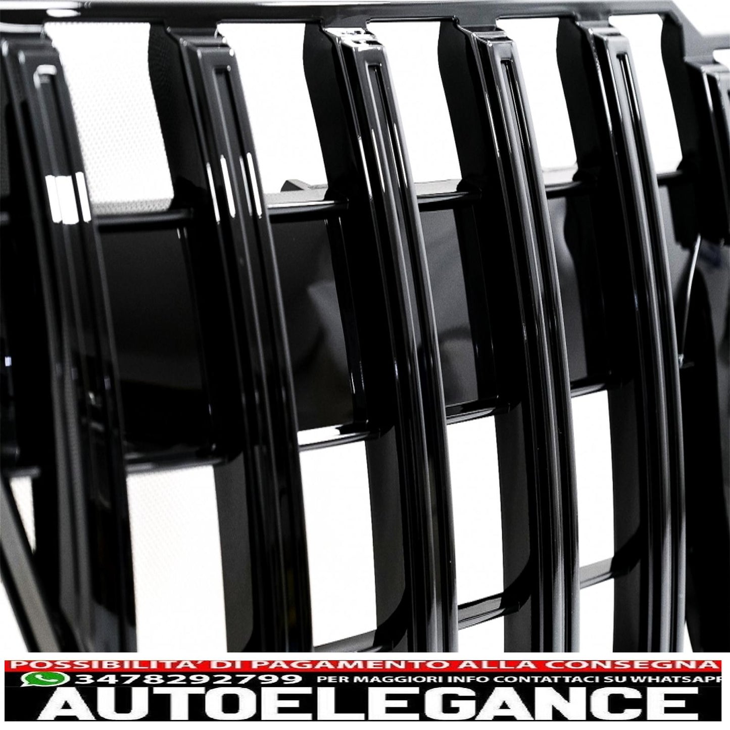 griglia anteriore adatta per mercedes classe glk x204 facelift (2013-2015) gt-r design panamericana nero pianoforte