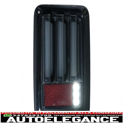 led taillights suitable for jeep wrangler jk (2007-2018) led bar smoke black