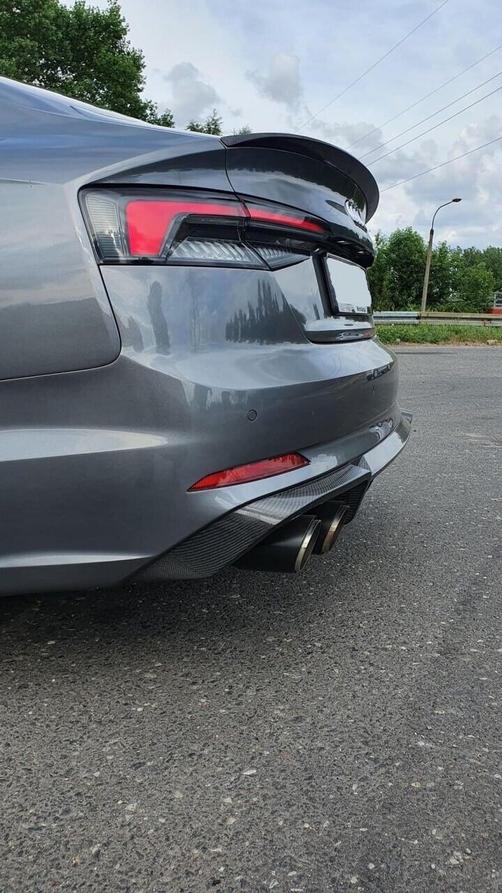 FRONT BUMPER SPLITTER FOR AUDI A5 F5 2016-2018 S7 SLINE GLOSS BLACK ABS