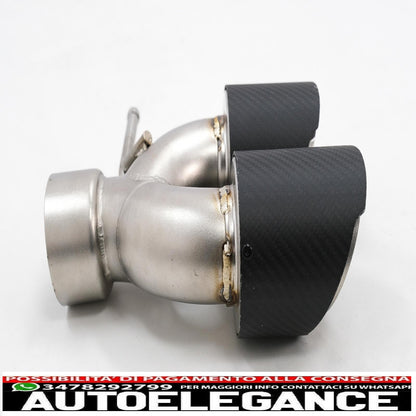 terminali di scarico in fibra di carbonio adatti per land rover range rover e suv finitura opaca ingresso 8 cm