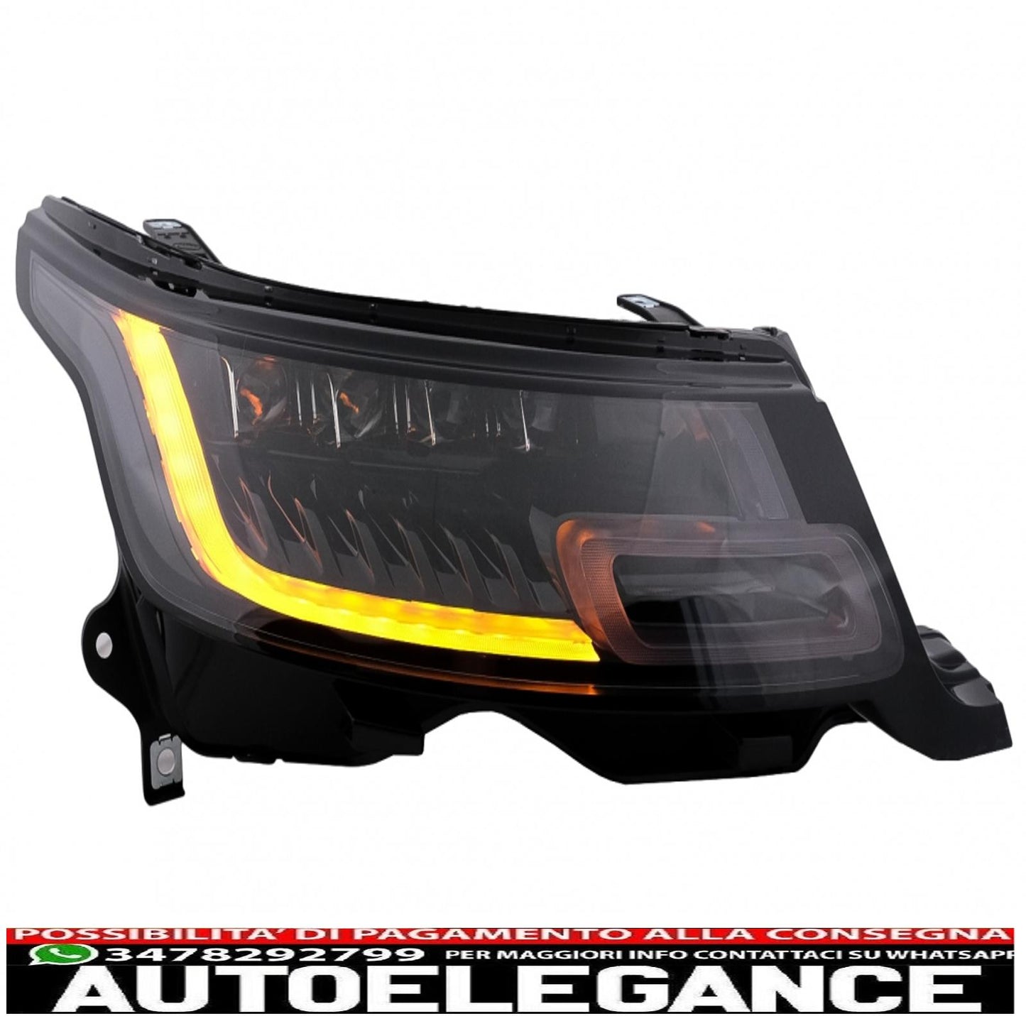 LED headlights suitable for Land Rover Range Sport L494 (2013-2017) with dynamic conversion of direction indicators to Matrix Look model from 2018 onwards 