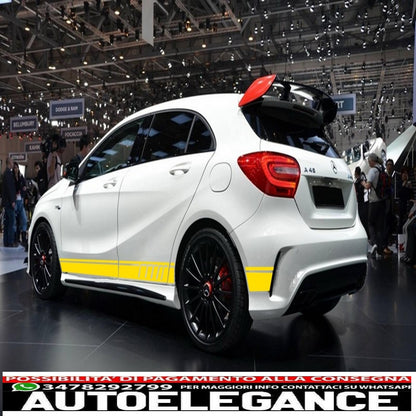 side decals matt yellow vinyl sticker suitable for mercedes cla w117 c117 x117 (2013-2016) a class w176 (2012-up) 45 design edition 1