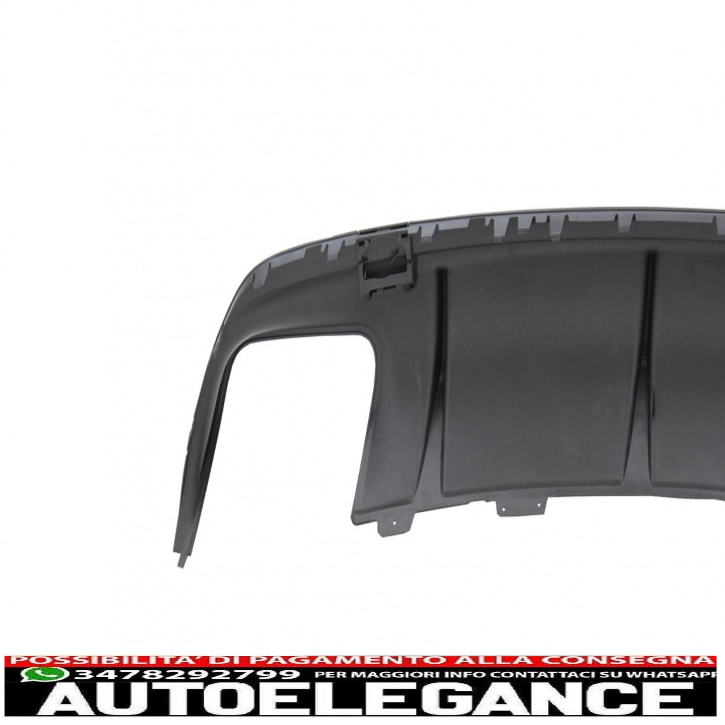 Rear Bumper Air Diffuser with Exhaust Tips Fit for Mercedes Cla W117 X117 Shooting Brake (2013-2018) Facelift Cla45 Look