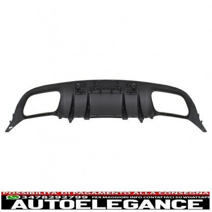 Rear bumper valance diffuser suitable for mercedes c class c205 a205 coupe cabriolet (2014-2019) restyling c63s design all black