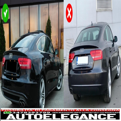 Diffusore mantovana paraurti posteriore adatto per audi a5 8t 4d sportback s-line non facelift (2007-2011) s5 design