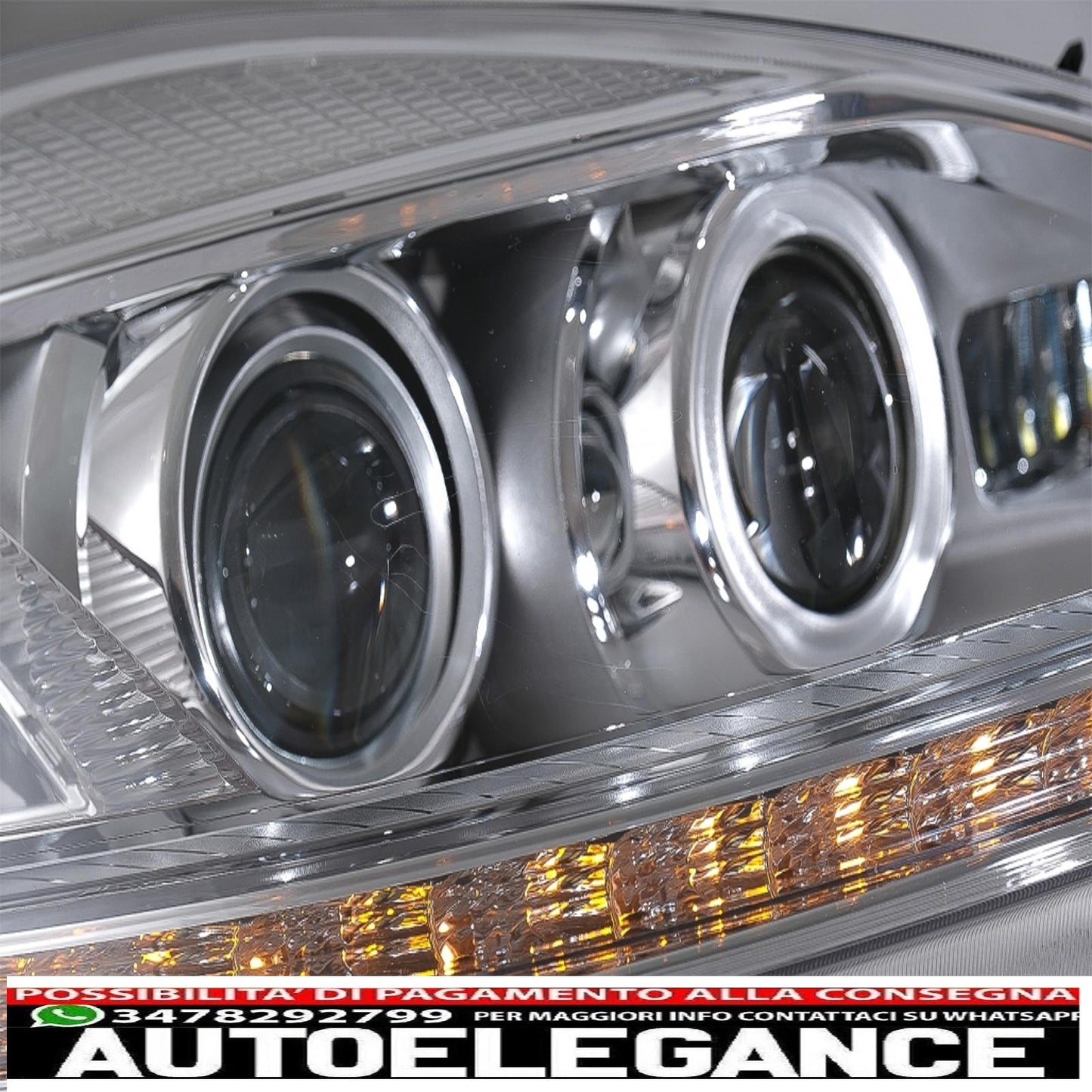 led headlights suitable for mercedes s class w221 (2005-2009) restyling look with sequential dynamic cornering lights