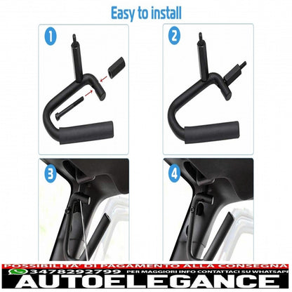 pacchetto maniglia anteriore e posteriore adatto per jeep wrangler iii suv jk (2007-2017)