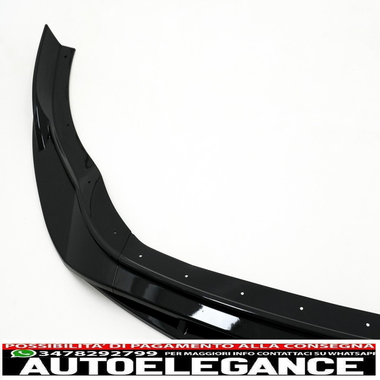 Front Bumper Lip Extension Spoiler Fit For VW Golf 8 R (2020-) Piano Black