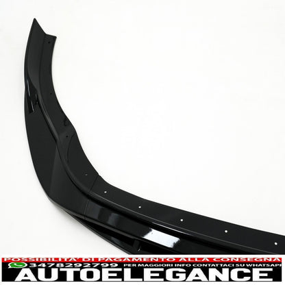 Front Bumper Lip Extension Spoiler Fit For VW Golf 8 R (2020-) Piano Black