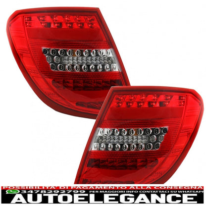 fanali posteriori full led adatti per mercedes classe c w204 (2007-2012) design restyling