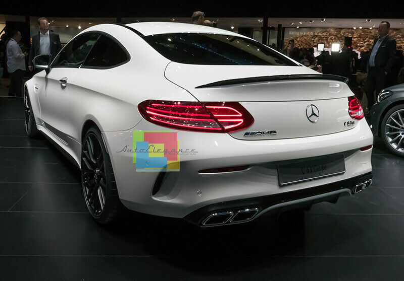 MERCEDES C-CLASS C205 COUPE GLOSS BLACK REAR BONNET SPOILER AMG