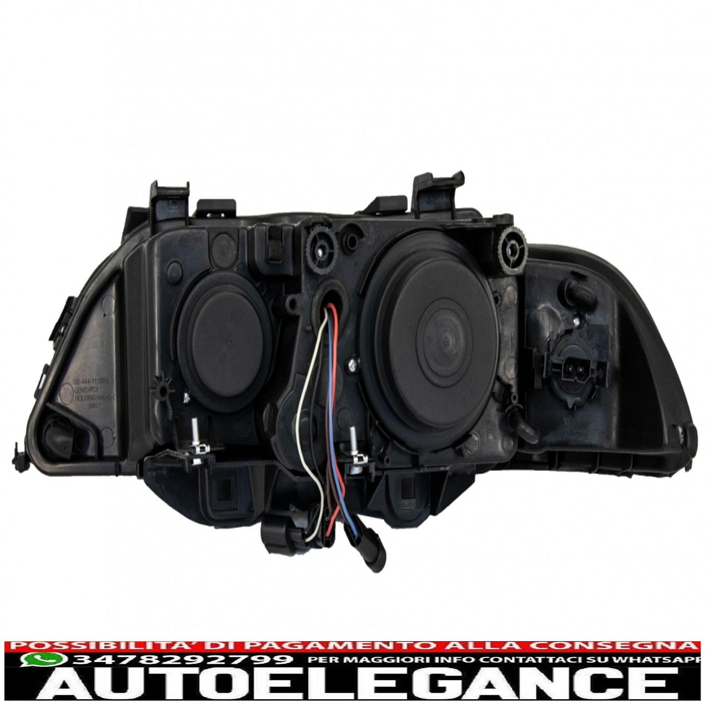 angel eye headlights suitable for bmw 5 series e39 (1996-2003) restyling design black chrome edition 