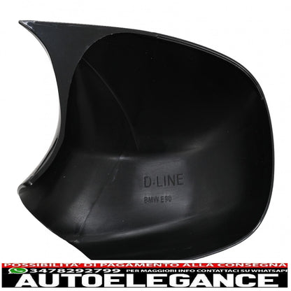 Calotte specchietti adatte per bmw serie 3 e90 e91 lci (2008-2011) m sport design nero lucido AUTOELEGANCERICAMBI