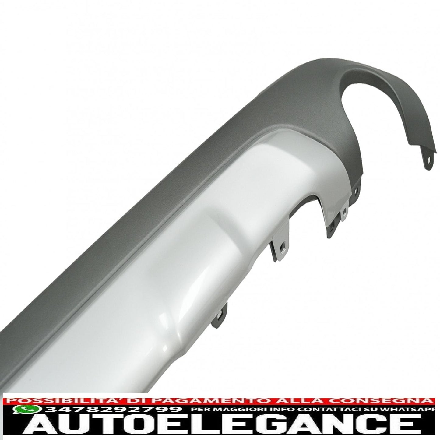 diffusore posteriore con terminali di scarico adatti per bmw x1 suv f48 (06.2015-up) m design sportivo