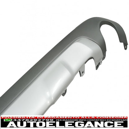 diffusore posteriore con terminali di scarico adatti per bmw x1 suv f48 (06.2015-up) m design sportivo