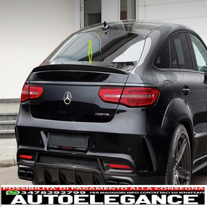 Trunk Spoiler Suitable for Mercedes GLE Coupe C292 (2015-2019) Piano Black 